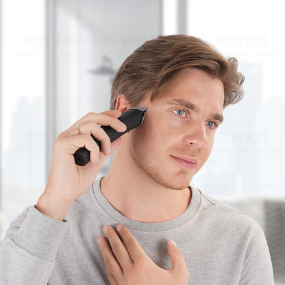 All in One Mens Grooming Kit Beard Hair Trimmer Cordless Hair Clippers Electric Razor for Beard Nose Face