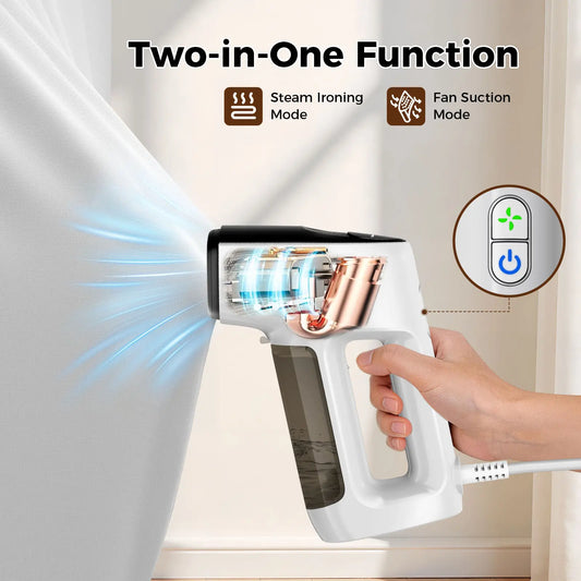 2 in 1 Garment Steamer | Vacuum Suction, Fast Heat & Portable Design